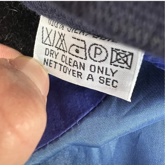 Vintage 100% Silk Royal Blue Bomber Jacket M - Picture 14 of 16